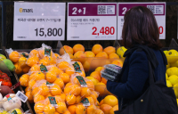 물가 6개월 만에 2%대…사과·귤 신선과일 28.5% ‘고공행진’