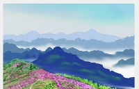 [디지털 붓으로 그린 세상] 진분홍빛 산상화원 ‘황매산 철쭉’